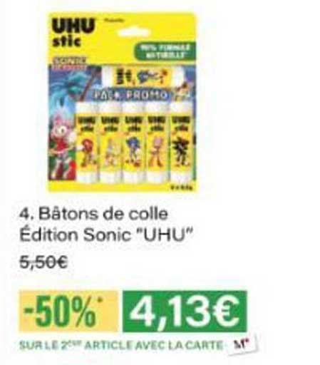 Bâtons de colle Édition Sonic “UHU”