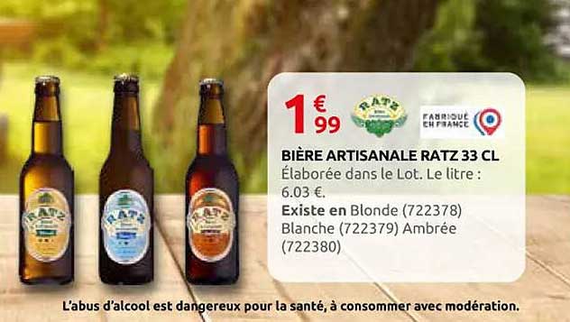 BIÈRE ARTISANALE RATZ 33 CL