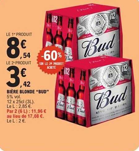 BIÈRE BLONDE “BUD”