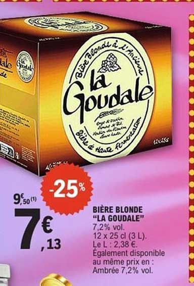 BIÈRE BLONDE "LA GOUDALE"