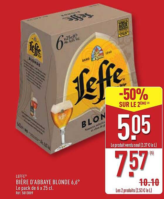 BIÈRE D'ABBEY BLONDE 6,6°