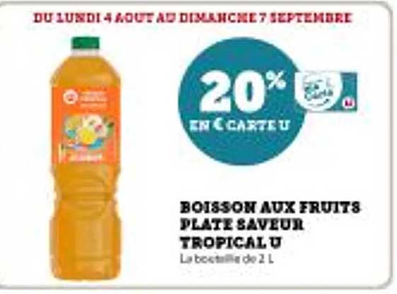 BOISSON AUX FRUITS PLATE SAVEUR TROPICAL U