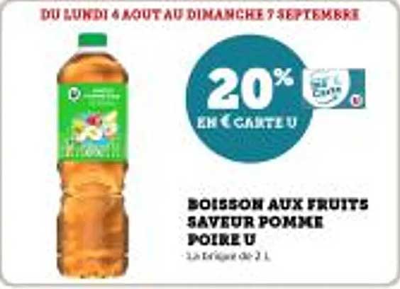 BOISSON AUX FRUITS SAVEUR POMME POIRE U