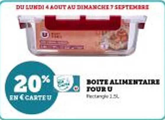 BOITE ALIMENTAIRE TOUR U