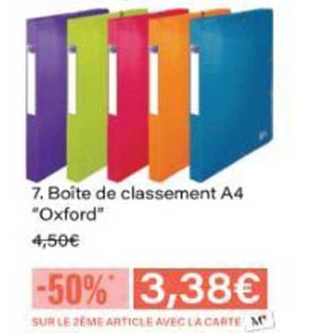 Boîte de classement A4 "Oxford"