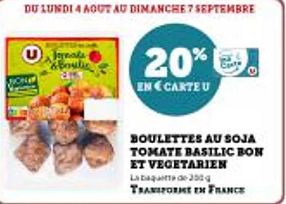 BOULETTES AU SOJA TOMATE BASILIC BON ET VÉGÉTARIEN