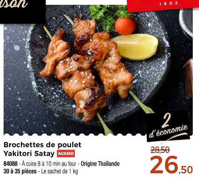 Brochettes de poulet Yakitori Satay