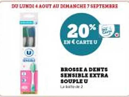 BROSSE A DENTS SENSIBLE EXTRA SOUPLE U