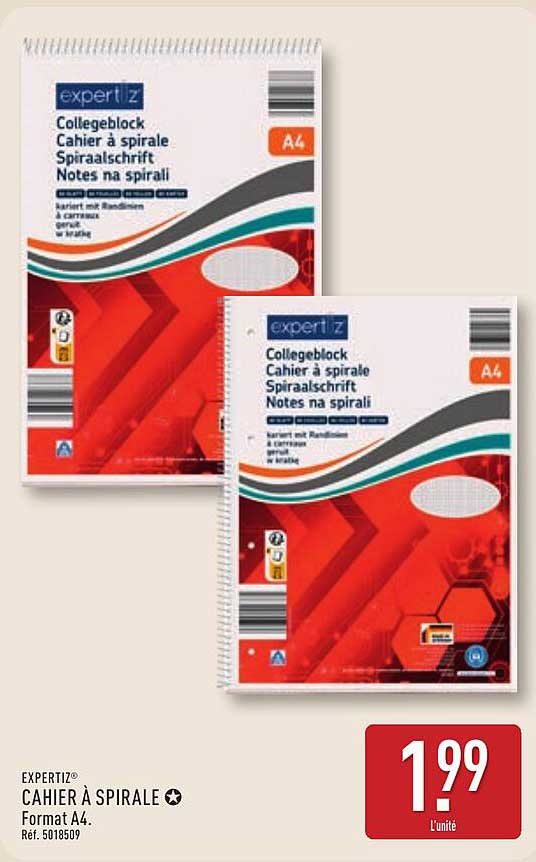 Cahier à spirale