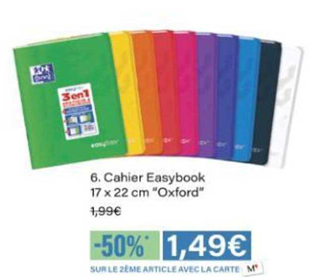 Cahier Easybook 17 x 22 cm "Oxford"