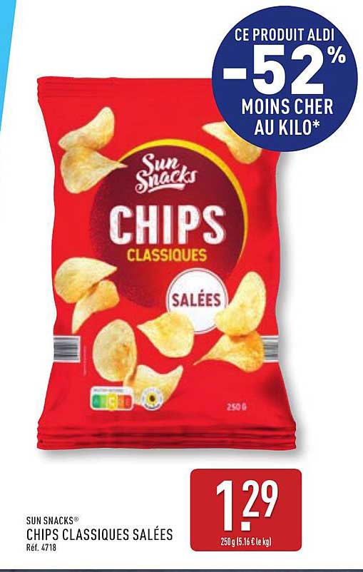 CHIPS CLASSIQUES SALÉES