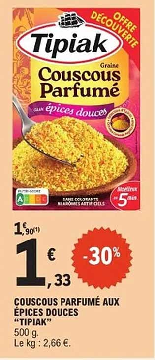 Couscous Parfumé aux Épices Douces "Tipiak"