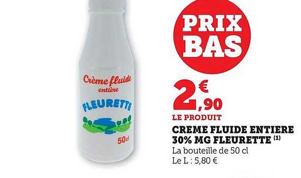 CRÈME FLUIDE ENTIÈRE 30% MG FLEURETTE