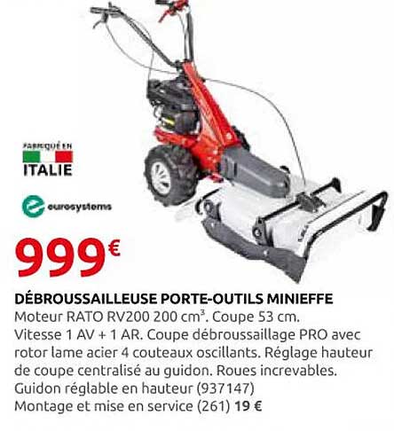 DÉBROUSSAILLEUSE PORTE-OUTILS MINIEFFE