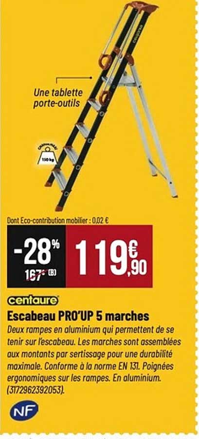Escabeau PRO'UP 5 marches