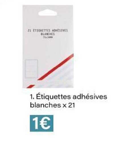 Étiquettes adhésives blanches x 21