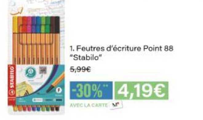 Feutres d’écriture Point 88 "Stabilo"