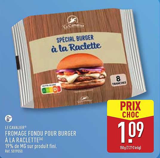 FROMAGE FONDU POUR BURGER À LA RACLETTE