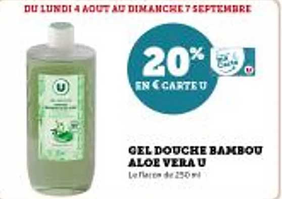 GEL DOUCHE BAMBOU ALOE VERA U