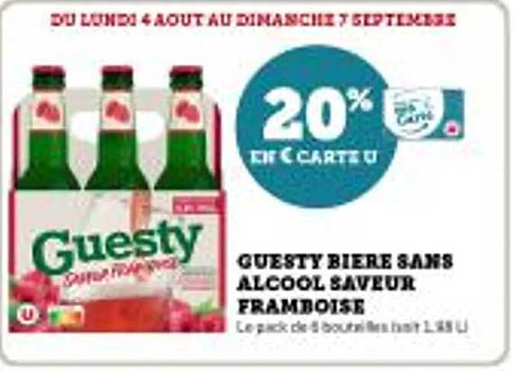 GUESTY BIÈRE SANS ALCOOL SAVEUR FRAMBOISE