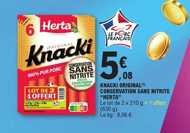 KNACKI ORIGINAL(*) CONSERVATION SANS NITRITE "HERTA"