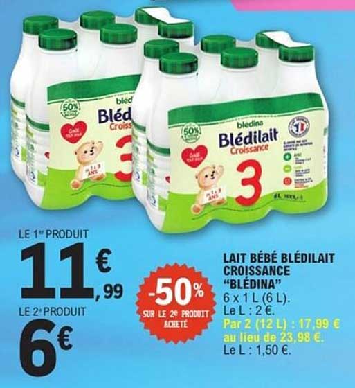 LAIT BÉBÉ BLÉDILAIT CROISSANCE “BLÉDINA”