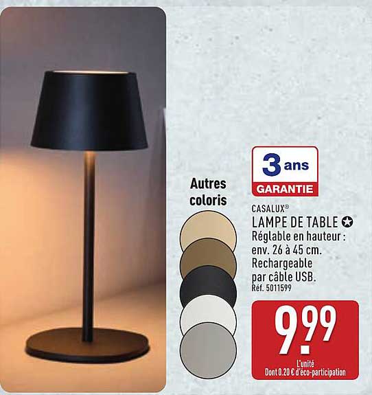 LAMPE DE TABLE CASALUX®