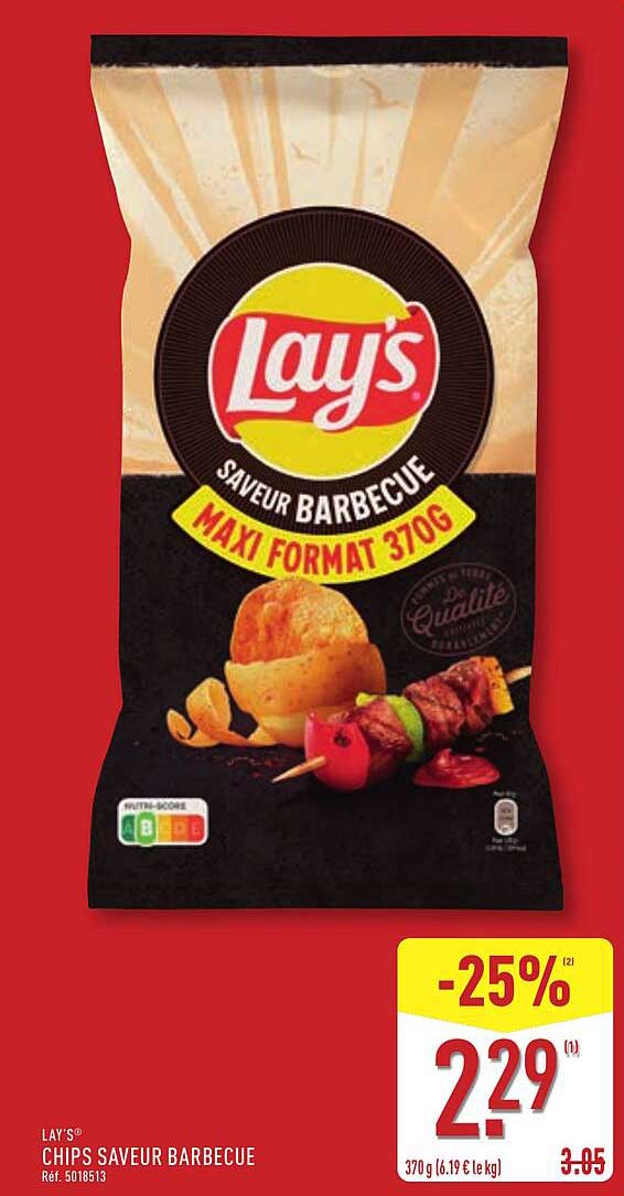 LAY'S® CHIPS SAVEUR BARBECUE 370g