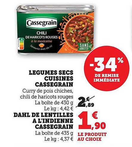 Legumes secs cuisines Cassegrain