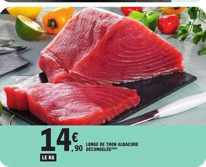 LONGE DE THON ALBACORE DÉCONGELÉE