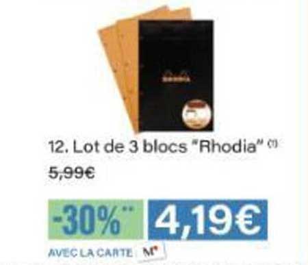 Lot de 3 blocs "Rhodia"
