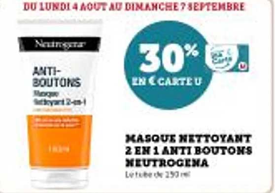 Masque Nettoyant 2 en 1 Anti Boutons Neutrogena