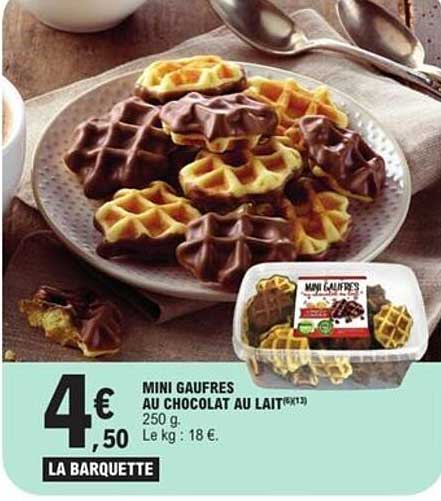 MINI GAUFRES AU CHOCOLAT AU LAIT