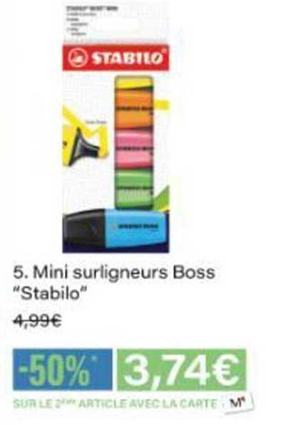 Mini surligneurs Boss "Stabilo"