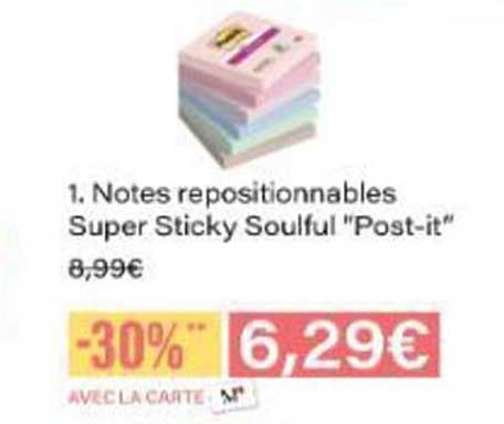 Notes repositionnables Super Sticky Soulful "Post-it"