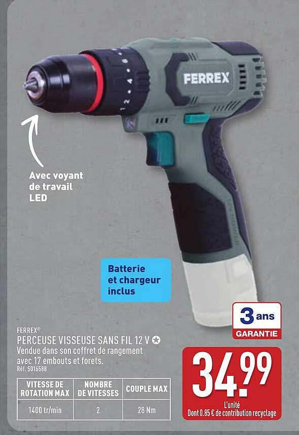 PERCEUSE VISSEUSE SANS FIL 12 V