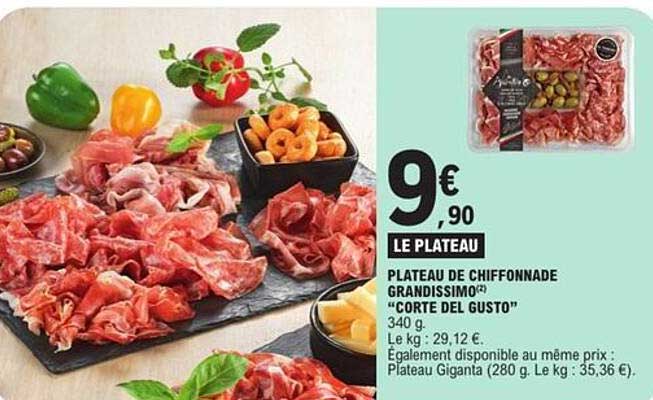 PLATEAU DE CHIFFONNADE GRANDISSIMO® "CORTE DEL GUSTO"
