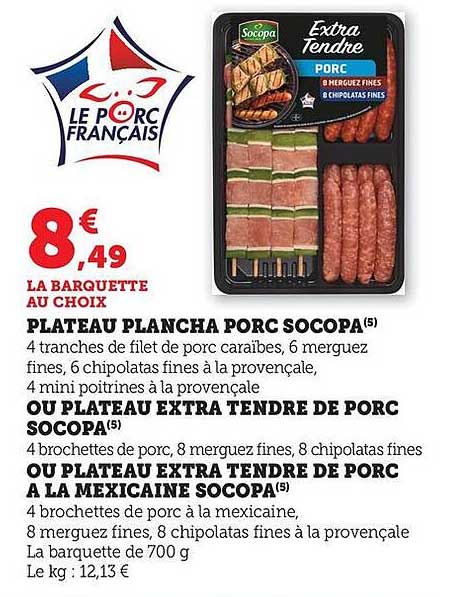 PLATEAU PLANCHAS SOCOPA