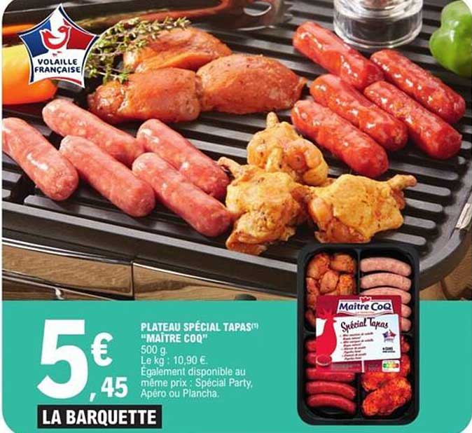 PLATEAU SPÉCIAL TAPAS "MAÎTRE COQ"