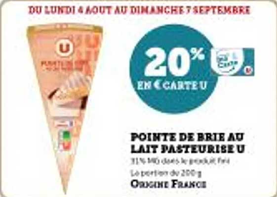 Pointe de Brie au Lait Pasteurisé U