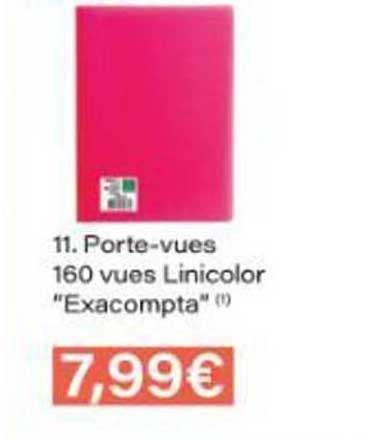 Porte-vues 160 vues Linicolor "Exacompta"