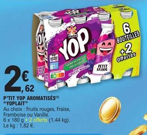 P'TIT YOP AROMATISÉS "YOPLAIT"