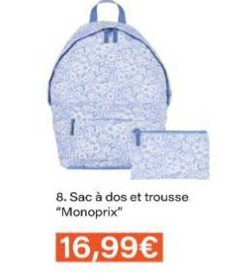 Sac à dos et trousse “Monoprix”