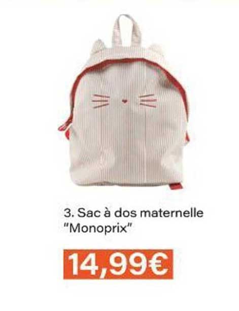 Sac à dos maternelle "Monoprix"