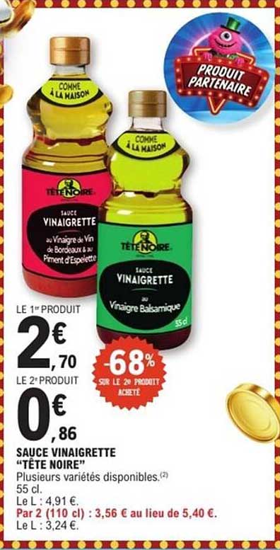 SAUCE VINAIGRETTE “TÊTE NOIRE”