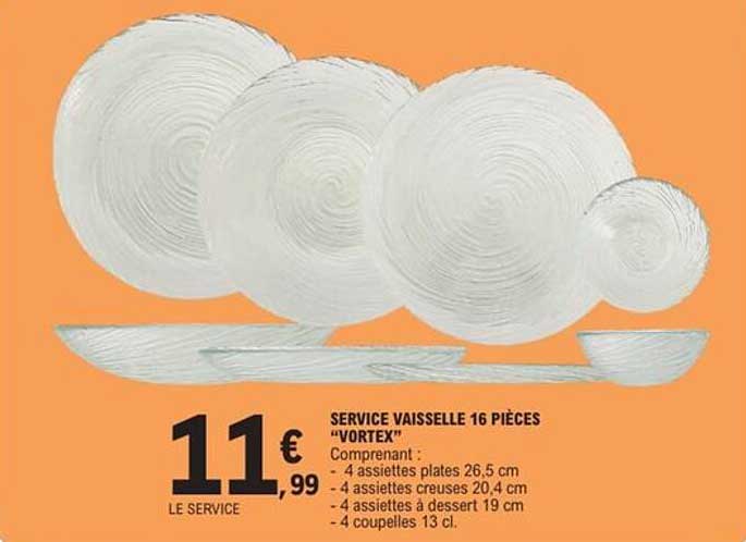 SERVICE VAISSELLE 16 PIÈCES “VORTEX”