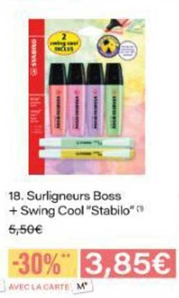 Surligneurs Boss + Swing Cool "Stabilo"