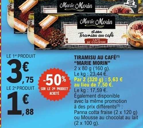 TIRAMISU AU CAFÉ® "MARIE MORIN"