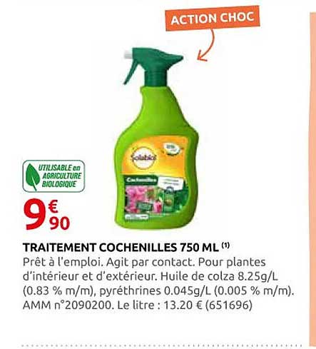 TRAITEMENT COCHENILLES 750 ML