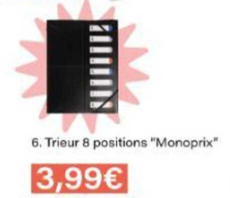 Trieur 8 positions "Monoprix"